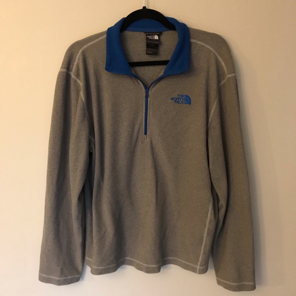 Gray & Blue Lightweight NorthFace Half-Zip Fleece